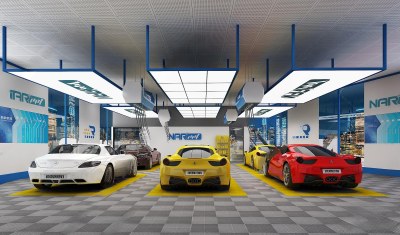 现代汽修店3D模型下载